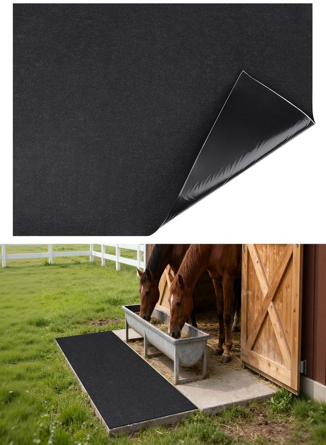 LWFCOEE Horse Stall Mat 4x6 Ft Large Horse Stable Mat Absorbent Non-Slip Washable Floor Mat for Horses Livestock Stables Barns Kennels Garages, Easy to Clean - Image 1